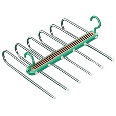 北歐風6層式摺疊式褲架, 綠色, 1個
