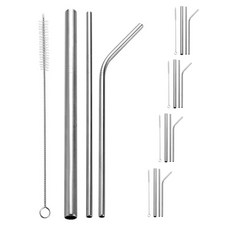 ARTBENI 不銹鋼吸管 4 件套 銀色, 5套