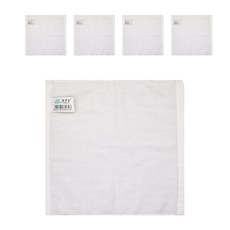 Lalamiz 高級北歐風多用途咖啡廳棉質抹布 白色 H140, 5個