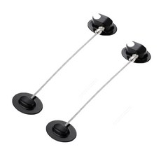 Lutz 鋼絲型玄關門鎖 黑色, 2個