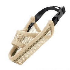 비제스코 반려동물 소프트 망사 안전 입마개 VIDOG6 XS, 베이지, 1개