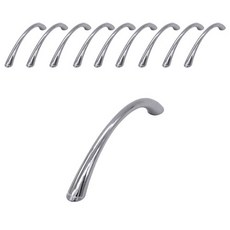 Popminds 簡約歐式家具把手 亮銀 96mm, 10個