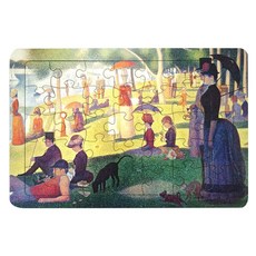拼圖畫廊傑作木製孝道拼圖週日下午在 La Grande Jatte 島上 19 x 29cm, 1個, 35件