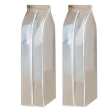 半透明防水防潮衣物防塵套 30*60*110cm, 1入, 2個