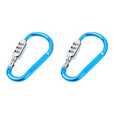 하리코 D형 다용도 3단 자물쇠 블루 M, 2개