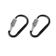 D型多功能3位數密碼鎖 S號 黑色, 2個