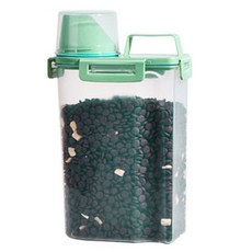 리빙에스 강아지 파스텔 간식 사료통, 그린, 2.5L, 1개