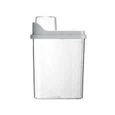 리빙에스 반려동물 투명 간식 사료통, 그레이, 2.5L, 1개