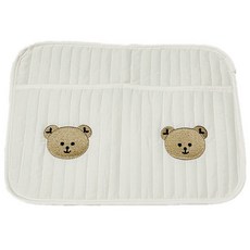 棉質尿布收納雙口袋, 泰迪熊象牙