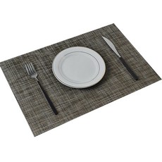 키친어썸 호텔 테이블 식탁매트 2p, 브라운, 30 x 45 cm, 2개