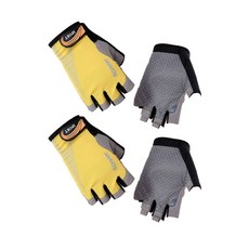모먼트 아웃도어 헬스 반장갑 4p 세트, 옐로우