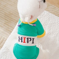 반려동물 HIPI 티셔츠, 그린, 1개