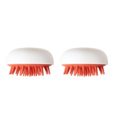 Bijesco 矽膠頭髮身體兩用刷, 白色, 1入, 2個