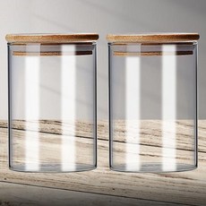 다쇼룸 나무 덮개 감성 조미료 용기 550ml, 2개, 단품