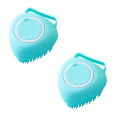 Bijesco矽膠沐浴身體刷 愛心, 薄荷, 1個裝, 2個