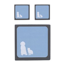 寵物除毛海綿塊 9.7 x 9.7 x 2 cm, 灰色, 3個