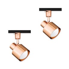 圓柱玫瑰金軌道燈, 2 個