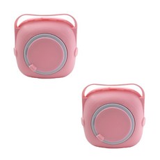 비제스코 실리콘 샤워 바디 브러쉬 네모, 핑크, 2개, 1개입