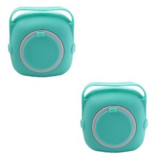 비제스코 실리콘 샤워 바디 브러쉬 네모, 민트, 2개, 1개입