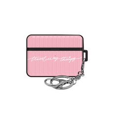 TRYCOZY Design Season 7 AirPods Pro 裝甲保護殼, 粉彩字母 粉紅色, 單一商品