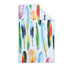 QURANG ACROSS 運動健身斗篷浴袍沙灘巾 85 x 160 x 0.5 cm SY29, 羽毛, 1個