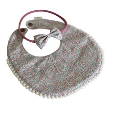 Bily Organic圍兜+髮圈, 粉色, 1組