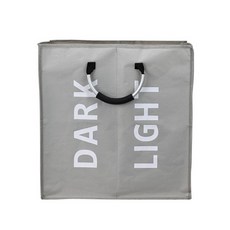 모벨리 옥스퍼드 2단 빨래바구니, 그레이, 1개