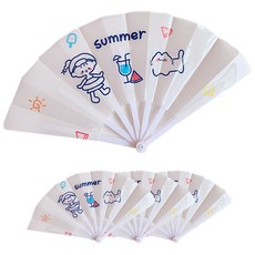 引人羨慕的目光 夏季必備單品 便攜式摺疊扇, 夏日, 4個