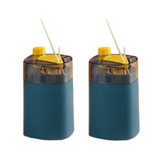 Mobelli按壓式牙籤盒, 綠色, 2個