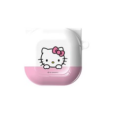 Hello Kitty 凱蒂貓 藍牙亮面硬殼保護殼 Buds Live / Buds Pro, 粉紅色