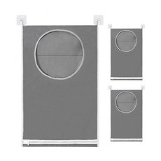 Mobelly 黏貼式壁掛洗衣袋 基本款, 灰色, 3個