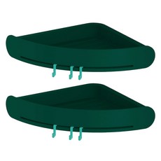 마이크릿홈 욕실 코너 원톤 선반 딥그린, 그린, 2개