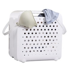 K Union折疊式洗衣籃, 白色的, 1個