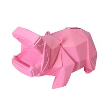 Mobelli幾何學河馬存錢筒 粉色, 粉色的, 1個