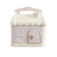 Mobelley 北歐風小屋存錢筒, 粉紅色, 1個