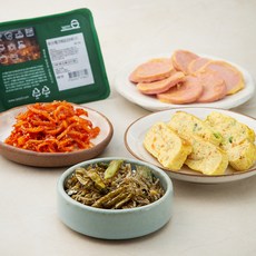 탐나는밥상 분홍 소시지 계란 부침 100g + 매콤 진미채조림 60g + 꽈리고추 멸치볶음 50g + 계란말이 100g 추억의 도시락 반찬 세트, 1세트