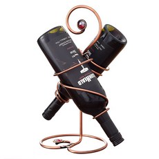 K Union歐式復古酒架 2格, 玫瑰金, 1個