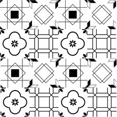 타일 벽지 스티커 4p, 4분할 모노