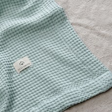 BEBE SMITH 莫代爾棉華夫格毯, 薄荷綠