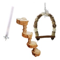 리프패럿 파스텔빛 무지개 발톱 횃대 + 계단식 버드 놀이 타워 + 그네 링 횃대 타운 장난감 세트 C-12, 무지개횃대(랜덤발송), 혼합색상(놀이타워, 그네 링 횃대), 1세트