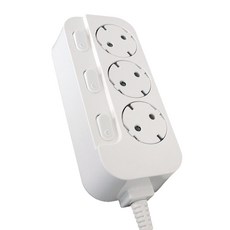 맥시몰 스마트캡 멀티탭 개별 3구, 1개