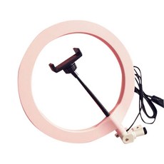 뉴앤 LED 스탠드 링 조명 26cm 핑크, J30+U16, 1개