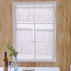 Moment蕾絲窗簾門簾, 白色的