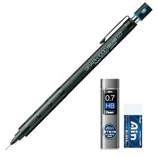 Pentel 飛龍文具 + AIN HB 0.7mm + 橡皮擦套組, 1套