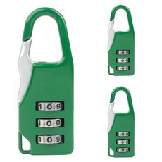 Pop Minds 密碼鎖小掛鎖綠色長, 3個