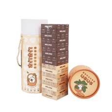 韓國 B&C Molang麻糬兔 木頭木頭 原木疊疊樂, 混合色, 1個