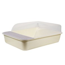 Clean On 高圍欄可拆式貓砂盆, 白色, 1個