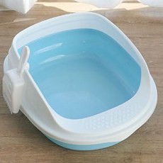 Clean On 踏板式防濺貓砂盆, 藍色, 1個