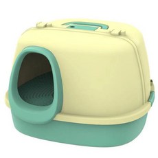 Clean On 走道式可移動手把貓砂盆, 黃綠色, 1個