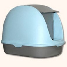 CleanOn 全封閉式出入方便貓砂盆, 天空藍